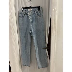 Abercrombie And Fitch Criss Cross 90’s Straight Ultra High Rise Jeans Sz 29/8s